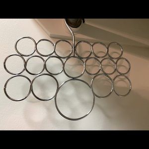 Chrome metal silver scarf hanger holder organizer